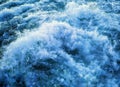 Water flow waves blue